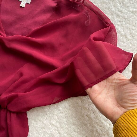 Charming Charlie Maroon Cocktail Dress Size Small - Picture 3 of 10